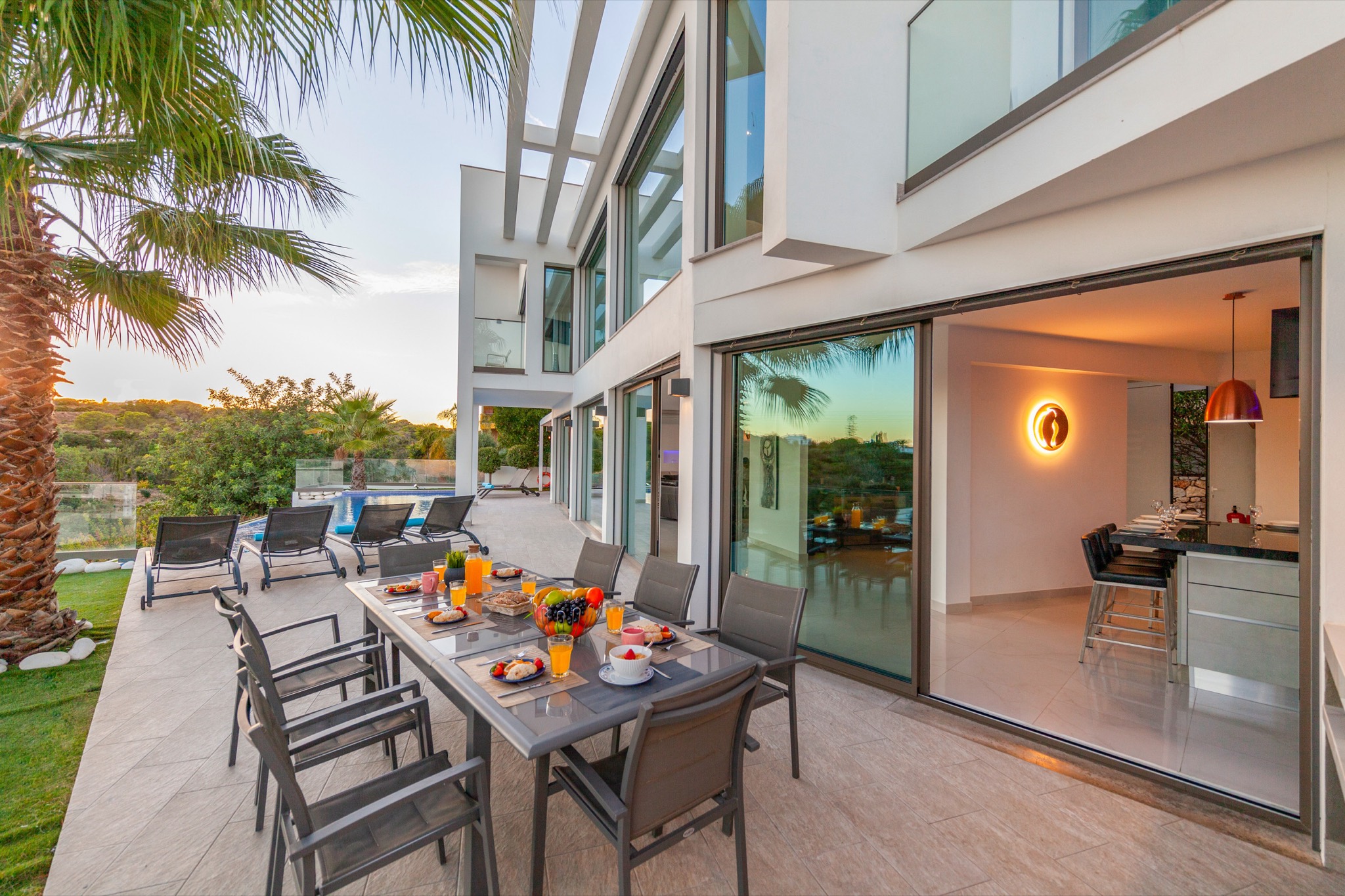 Catalina terrace at sunset